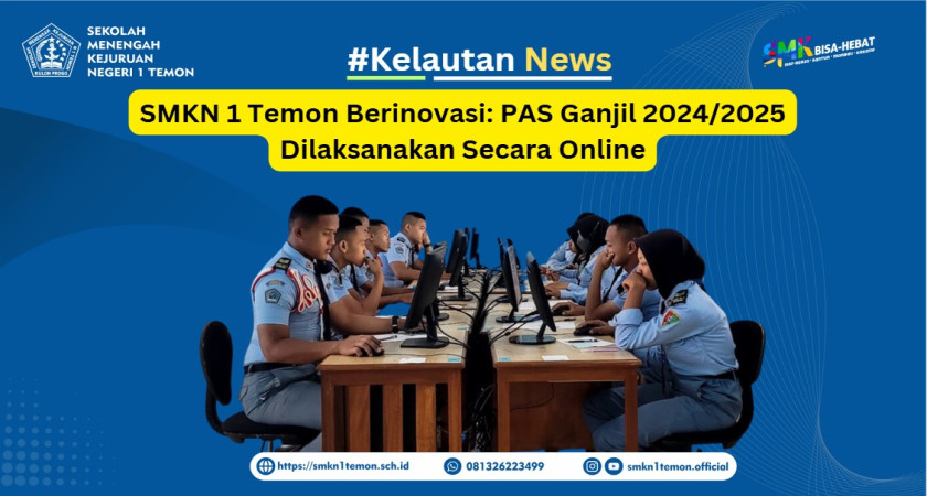 Gambar Utama untuk: SMKN 1 Temon Berinovasi: PAS Ganjil 2024/2025 Dilaksanakan Online