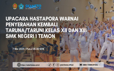 Upacara Hastapora Warnai Penyerahan Kembali Taruna/Taruni Kelas XII dan XIII SMK Negeri 1 Temon