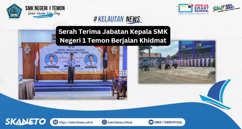 Gambar Utama untuk: Serah Terima Jabatan Kepala SMK Negeri 1 Temon Berjalan Khidmat